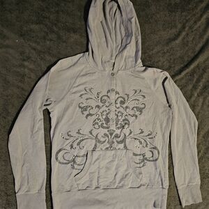 Sonoma Life + Style Gray Sequin Hoodie – Women’s Medium